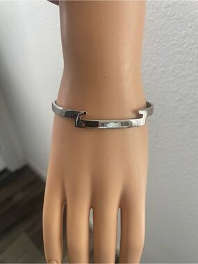 Silver T-Bar Cuff Bracelet